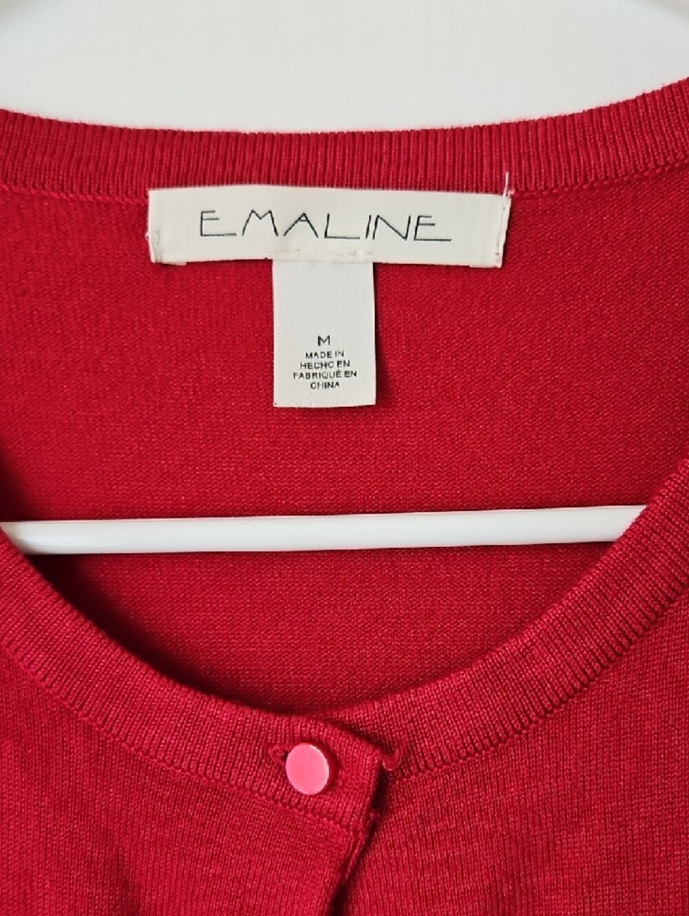 Crimson Button-Front Knit Cardigan - Picture 2 of 5